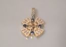 Orange & Blue Sapphire Pendant